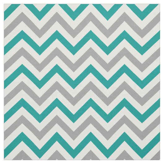 Tissu Turquoise Dk, Gris Dk, Blanc LG Chevron ZigZag Sz6 (Échantillon)