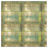 Tissu Turquoise dorée et peinture abstraite de vert (Échantillon)