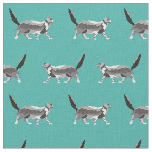 Tissu turquoise du coon principal