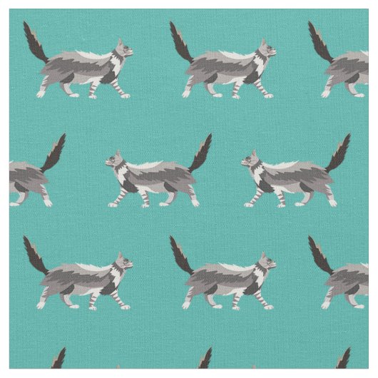 Tissu turquoise du coon principal (Fermer)