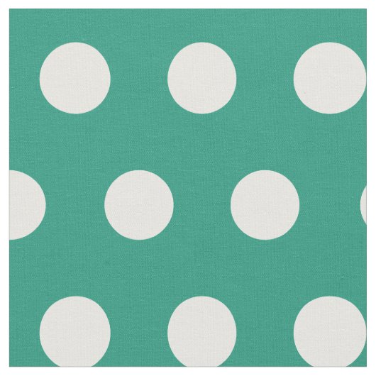 Tissu turquoise et blanc de pois (Fermer)