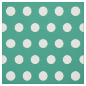 Tissu turquoise et blanc de pois (Échantillon)