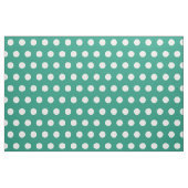Tissu turquoise et blanc de pois (Fat Quarter)