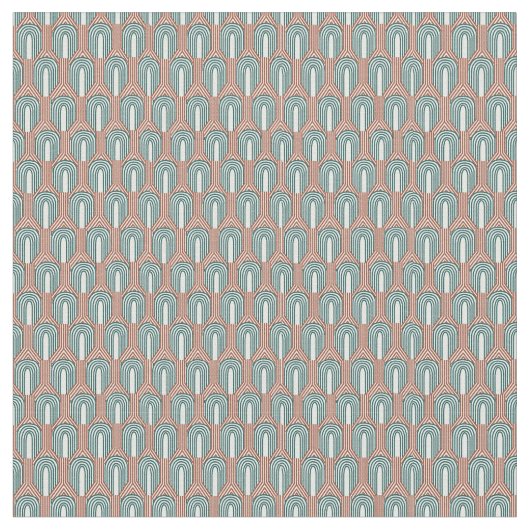 Tissu Turquoise et cuivre (Fermer)