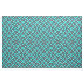Tissu Turquoise et gris géométrique (Fat Quarter)