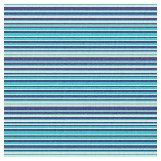 Tissu Turquoise foncé, Bisque et Bleu de minuit (Fermer)