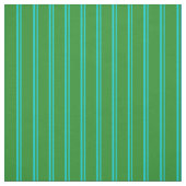 Tissu Turquoise foncé & Forêt Vert rayures (Échantillon)