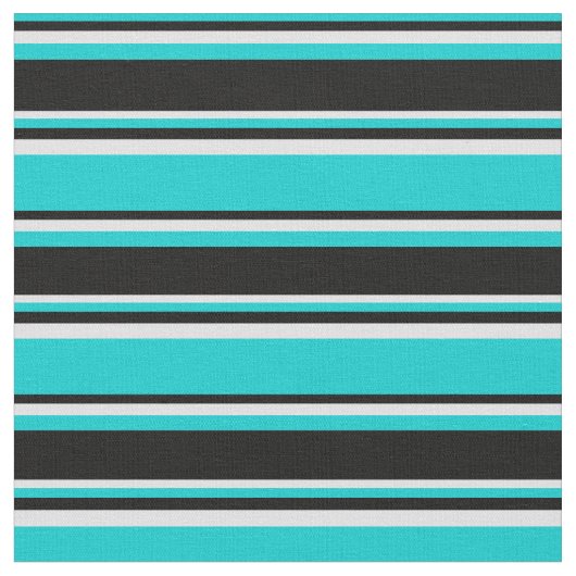 Tissu Turquoise foncé, noir & Motif Lavande (Fermer)