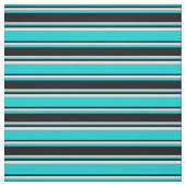 Tissu Turquoise foncé, noir & Motif Lavande (Échantillon)