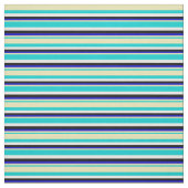 Tissu Turquoise foncé, Tan, Bleu, Noir & Blanc (Échantillon)