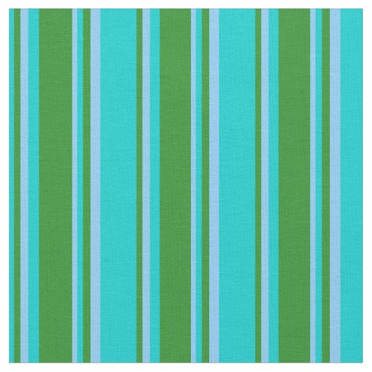 Tissu Turquoise foncé, vert forêt et bleu ciel clair (Fermer)