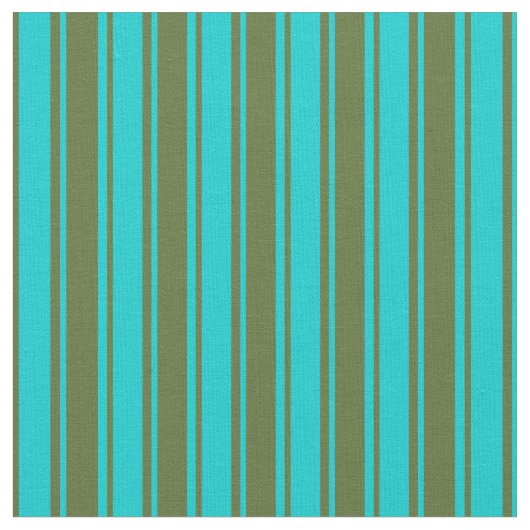 Tissu Turquoise foncée et Motif rayé vert foncé (Fermer)
