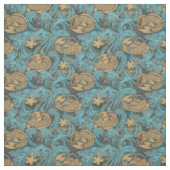 Tissu Turquoise japonais Koi Carp (Échantillon)