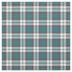 Tissu Turquoise Motif Carré de tarte blanc rouge bleu v