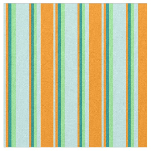 Tissu Turquoise, Orange foncé, Cyan foncé et Vert clair (Fermer)
