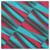 Tissu Turquoise-rouge Abstrait (Échantillon)