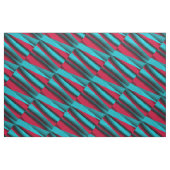 Tissu Turquoise-rouge Abstrait (Fat Quarter)