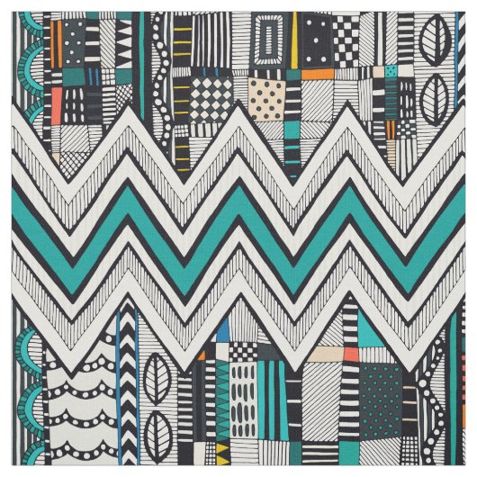 Tissu turquoise SPARRE (Échantillon)