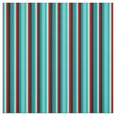 Tissu Turquoise, turquoise, beige, marron et noir (Échantillon)