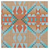 Tissu Turquoise Turquoise Bleu Vert Orange (Fermer)