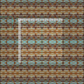 Tissu Turquoise Turquoise Bleu Vert Orange Brown (Carreau)