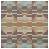 Tissu Turquoise Turquoise Bleu Vert Orange Brown (Échantillon)