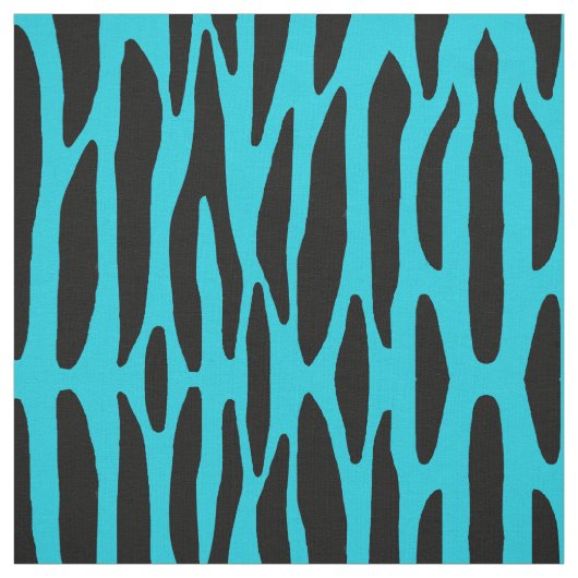 Tissu Turquoise Turquoise Blue Zebra Poster de animal Ad (Échantillon)