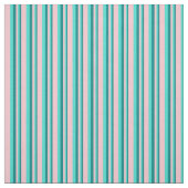 Tissu Turquoise, Turquoise & Pink Stripes/Lines Motif (Échantillon)