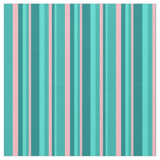 Tissu Turquoise, Turquoise, rose clair et vert mer clair (Fermer)