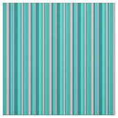 Tissu Turquoise, Turquoise, rose clair et vert mer clair (Échantillon)