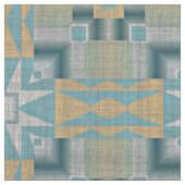 Tissu Turquoise turquoise Vert Tan Brown (Fermer)