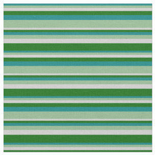 Tissu Turquoise, vert foncé, gris clair et vert foncé