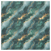 Tissu Turquoise / Vert / Or Marbre (Échantillon)