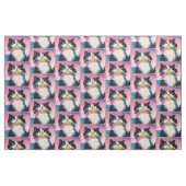 Tissu Tuxedo Chat coloré (Fat Quarter)