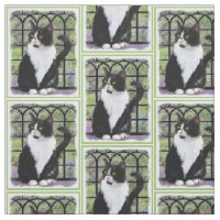 Tuxedo Chat dans la peinture de fenêtre Art animal