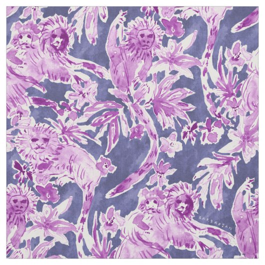 Tissu TWITCHY TAMARINS in Veri Peri (Échantillon)