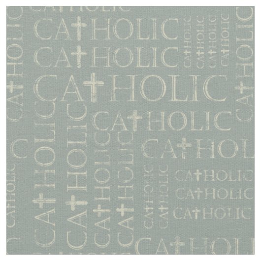 Tissu typographie catholique (Fermer)