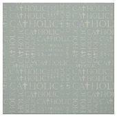 Tissu typographie catholique (Échantillon)