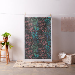 Tissu Typographie colorée