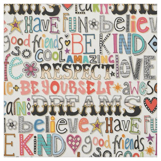 Tissu typographie cool (Échantillon)