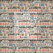 Tissu typographie cool (Carreau)