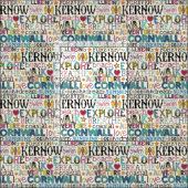 Tissu typographie cornwall (Carreau)