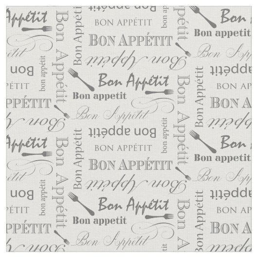 Tissu Typographie d'Appetit de fève gastronome de (Fermer)