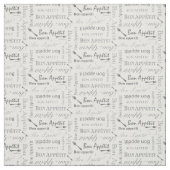 Tissu Typographie d'Appetit de fève gastronome de (Échantillon)