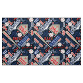 Tissu Typographie de baseball Rouge Blanc Bleu ID770 (Fat Quarter)