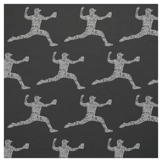 Tissu Typographie de l'art Word du baseball (Échantillon)