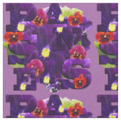 Tissu Typographie de Pansy Violet, (Fermer)