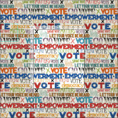 Tissu typographie des votes (Carreau)