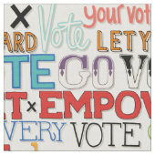Tissu typographie des votes (Fermer)