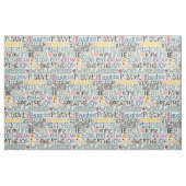 Tissu typographie zone out perle (Fat Quarter)